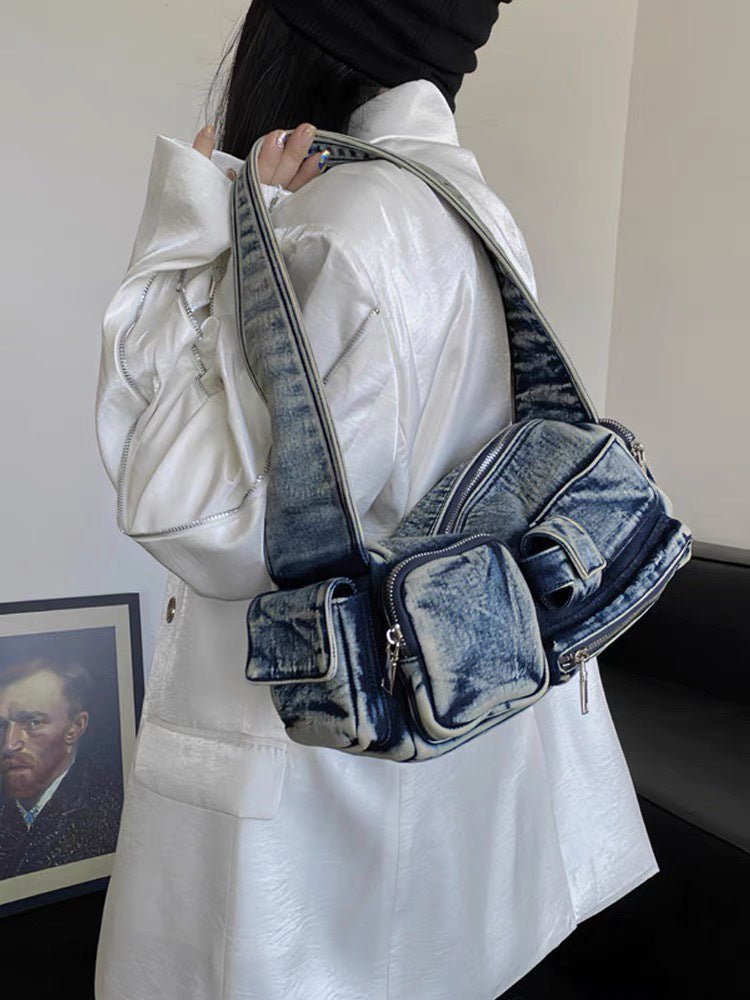 Women's Niche Locomotive Style Underarm Hot Vintage Handbags
