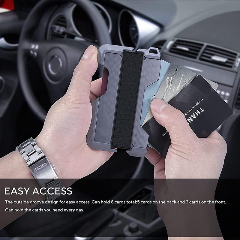 Men's Metal Aluminum Alloy Clamp Credit Card Holder
