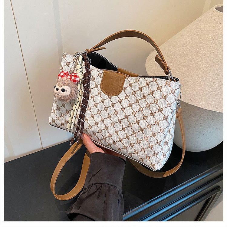 Women's Fashion Contrast Color Trendy Design Simple Women's Shoulder Bag