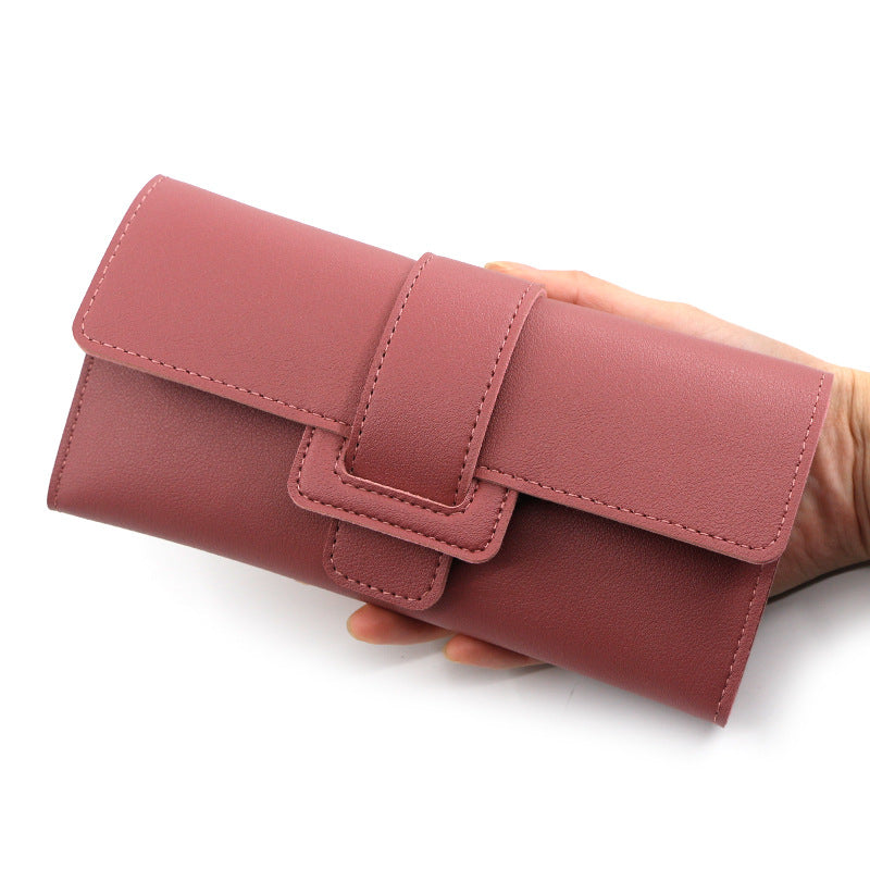 Women's Korean Long Fashion Three-fold Clutch Purses