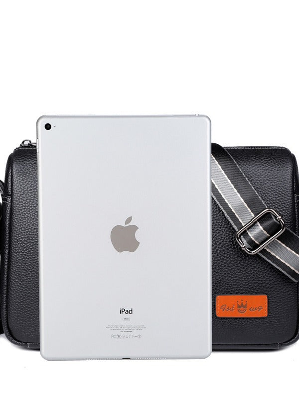 Men's Trendy Leather Large Capacity Top Layer Cattlehide Men's Messenger Bags