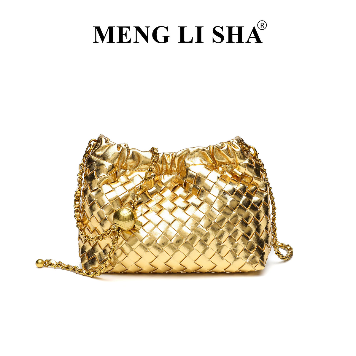 Design Chain Woven Cloud Simple Stylish Textured Women's Handbag