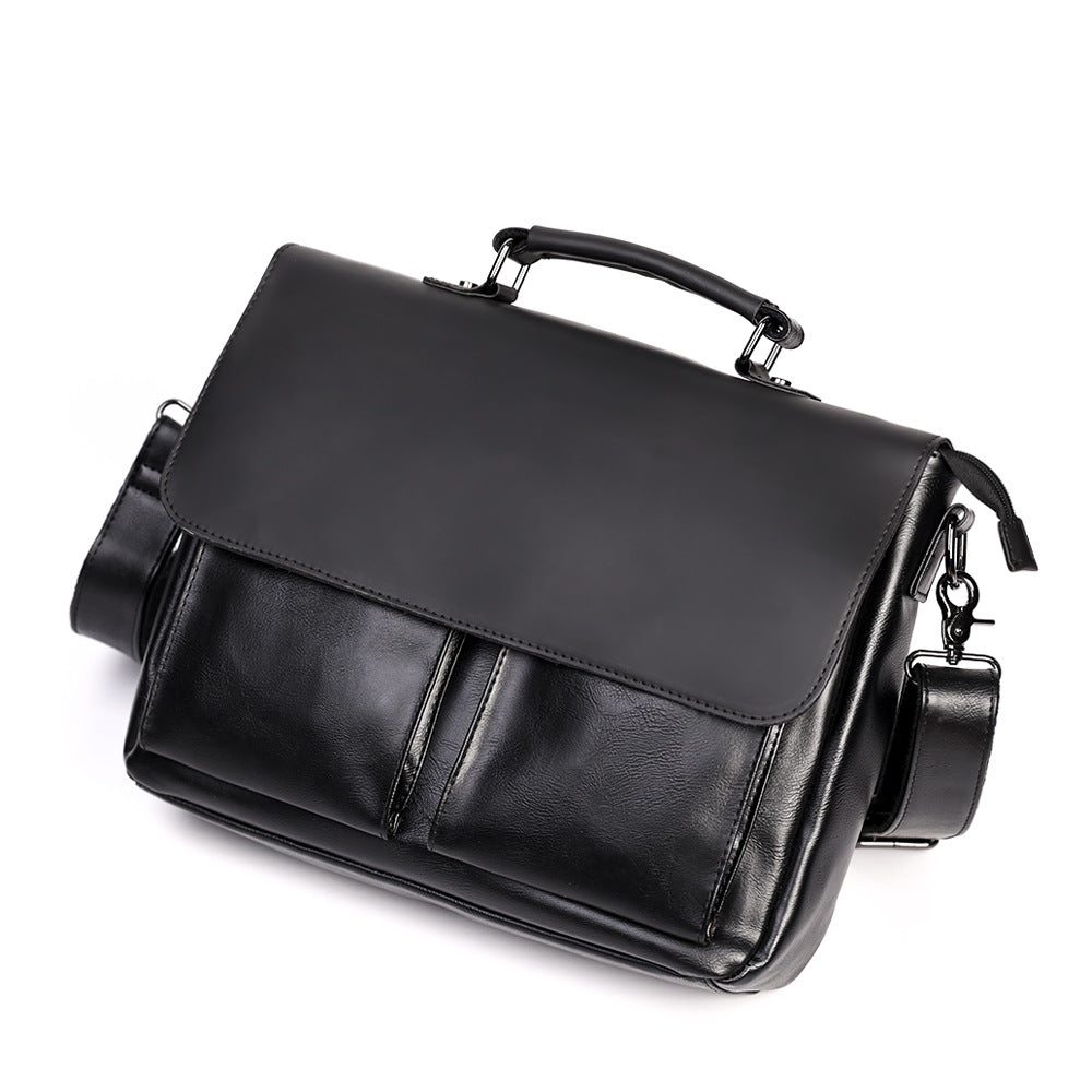 Men's Large Capacity Retro Crazy Horse Portable Men's Handbags