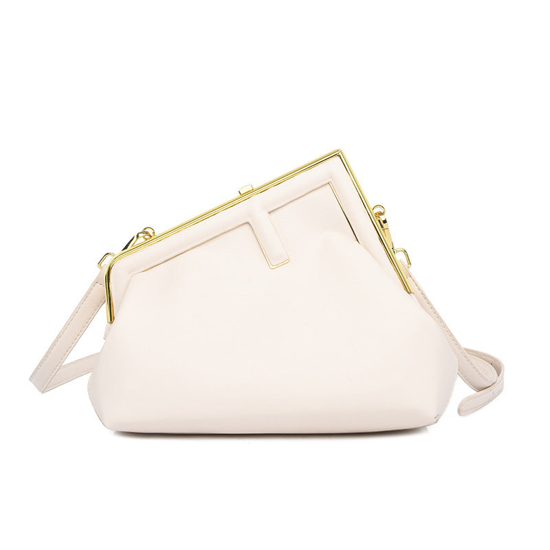 Women's Metal Clip Mouth Fashion Retro Simple Crossbody Bags