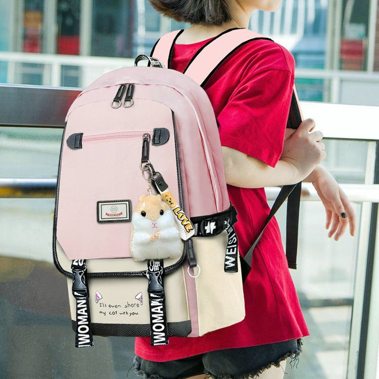 Women's Classy Korean Early High Campus Backpacks