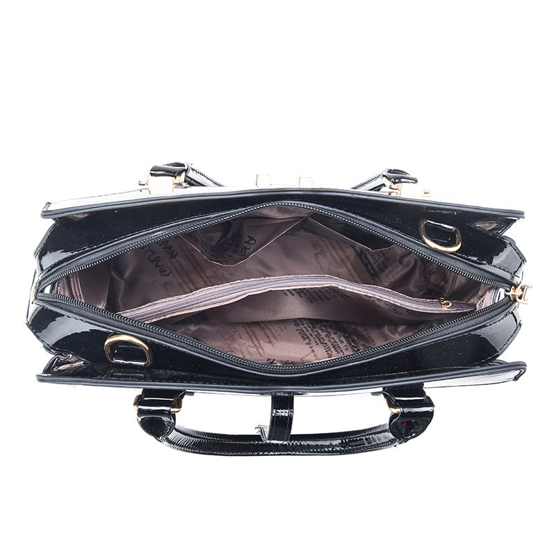 Fashion Shining Leather Large Capacity Crocodile Shoulder Bags