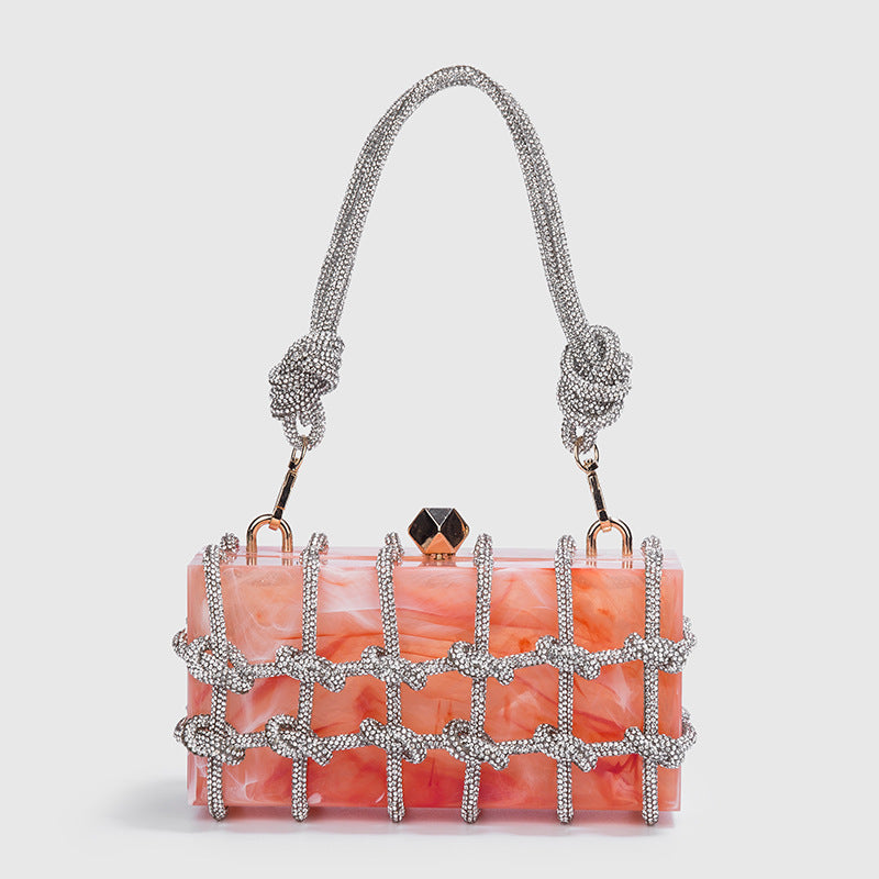 Storage Box Banquet Handcraft Braiding Rope Small Square Bags