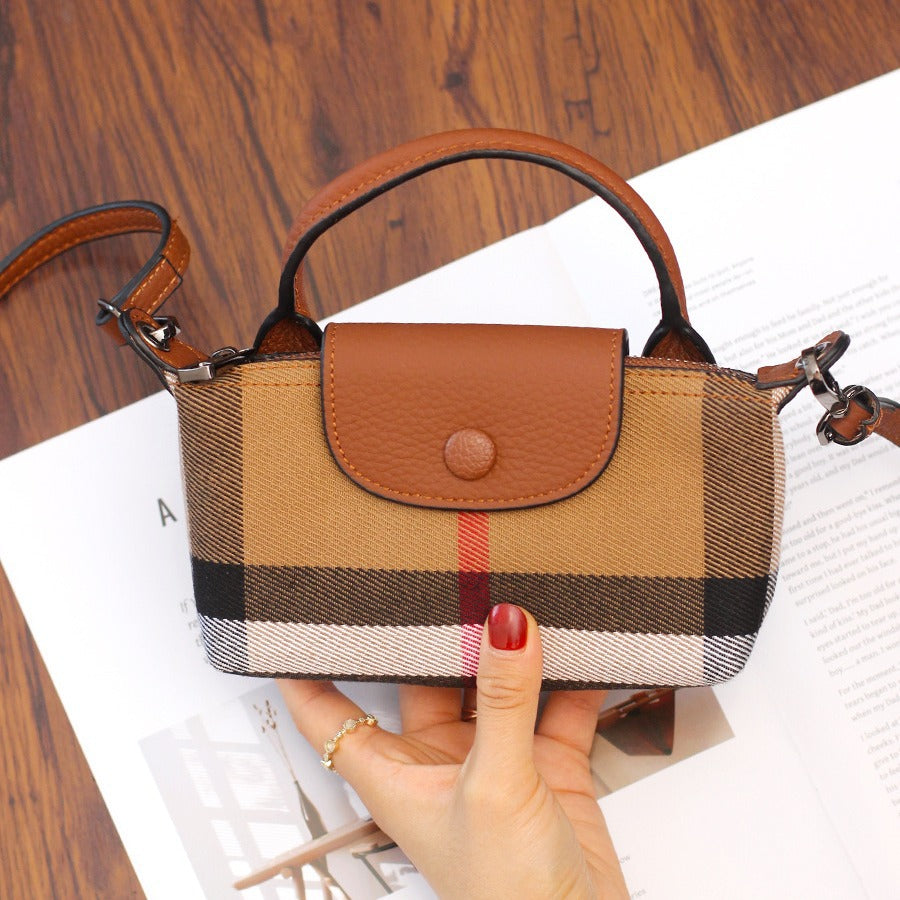 Fashion Canvas Trendy Leather Mini Mobile Bags
