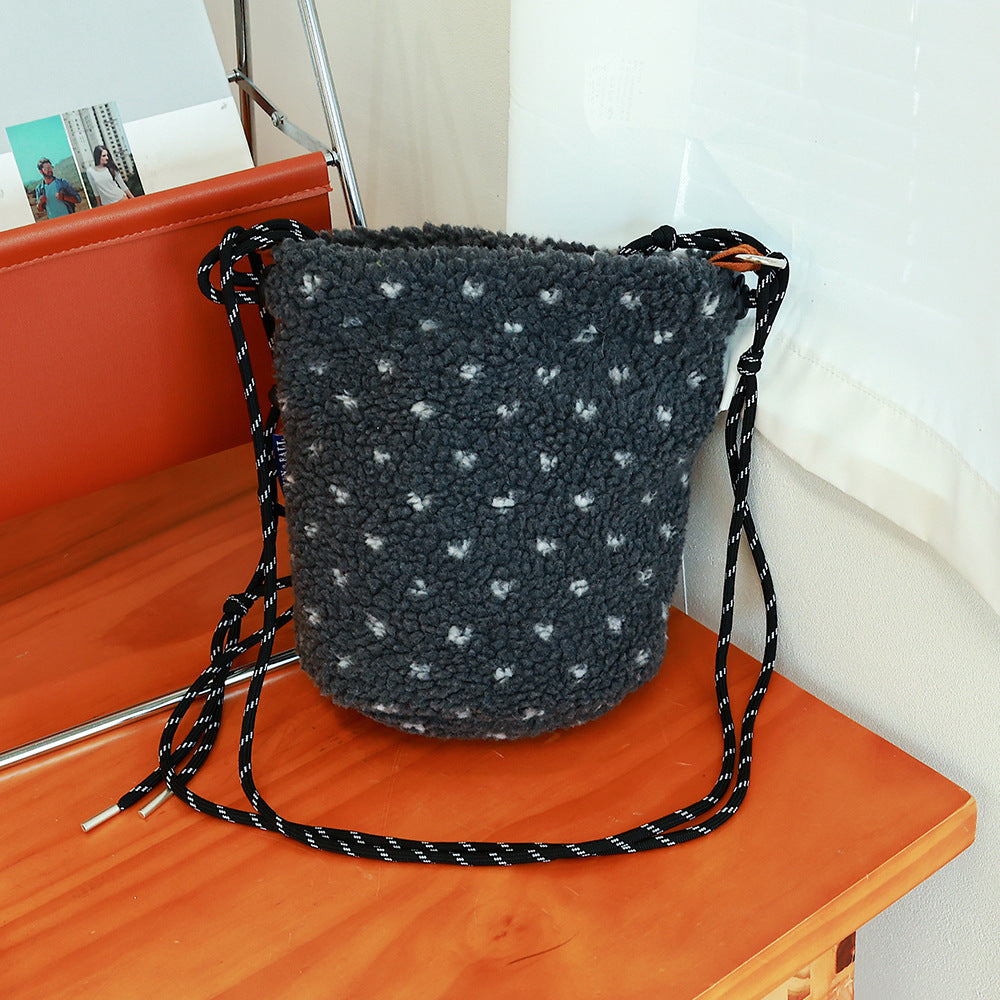 Women's Winter Plush Pouch Lamb Wool Western Style Women's Handbag
