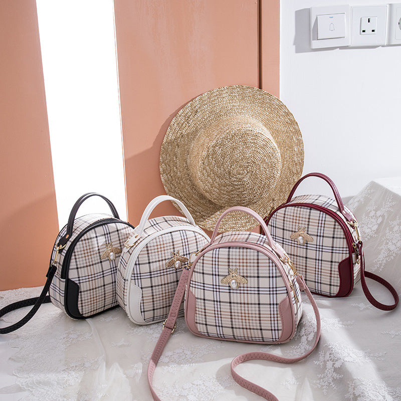 Slouchy Classy Women's Plaid Korean Fashion Women's Messenger Bag