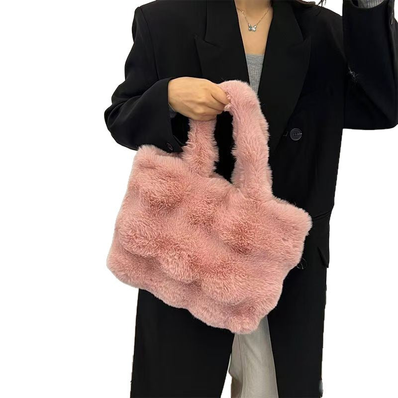 Plush Fashion Easy Matching Large Capacity Shoulder Bags