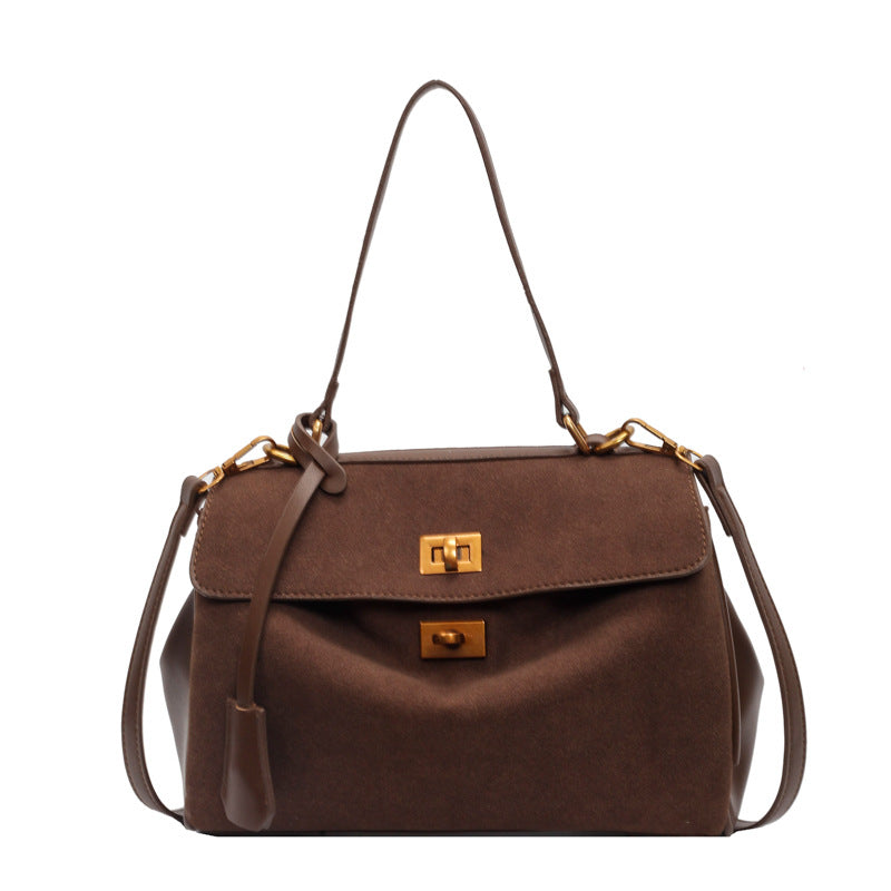 Women's Large Capacity Fashion Retro Frosted Portable Shoulder Bags