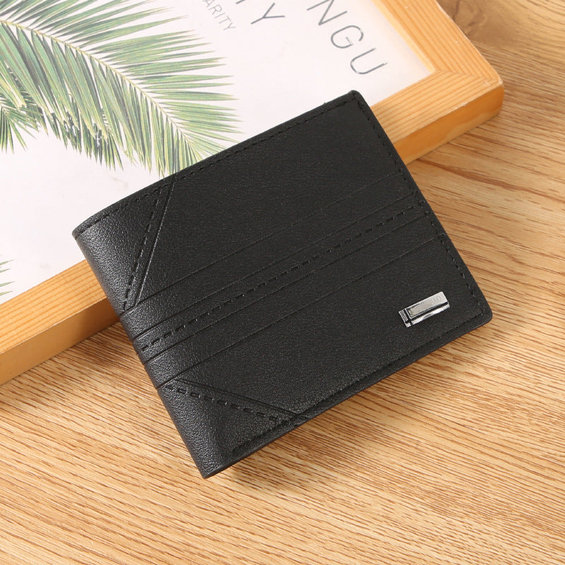 Men's Man's Short Fashion Simple Thin Green Large Men's Wallet
