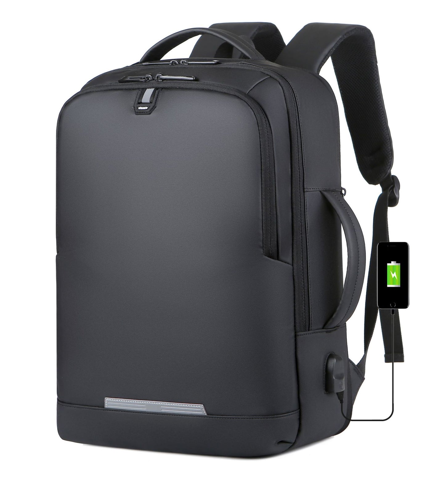 Men's Waterproof Charging Reflective Expansion Business Contrast Backpacks