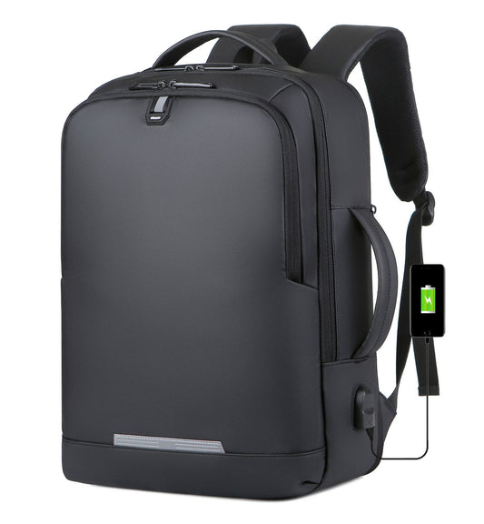 Men's Waterproof Charging Reflective Expansion Business Contrast Backpacks