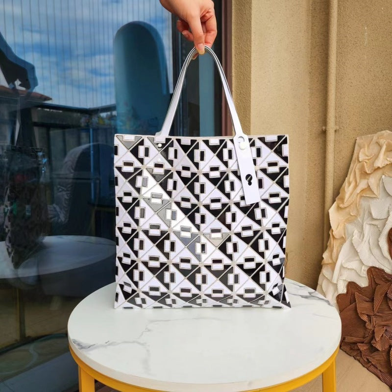 Fritillary Geometric Diamond Pattern Plaid Commuter Shoulder Bags