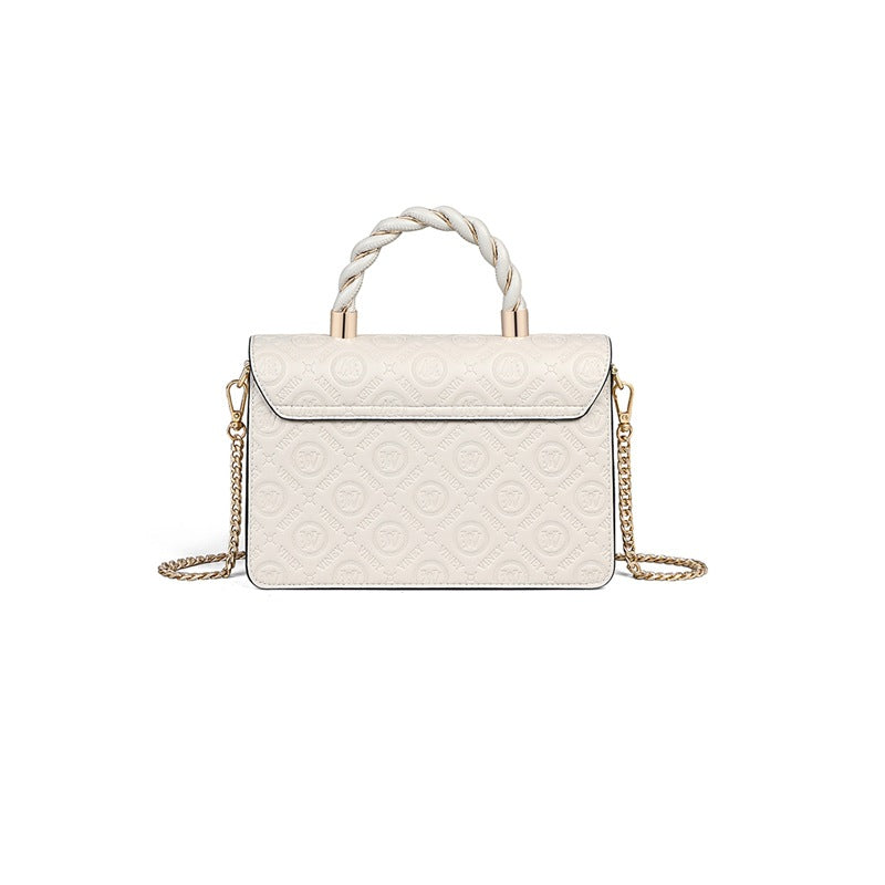Women's Genuine Leather Fashion High Sense Chain Bags
