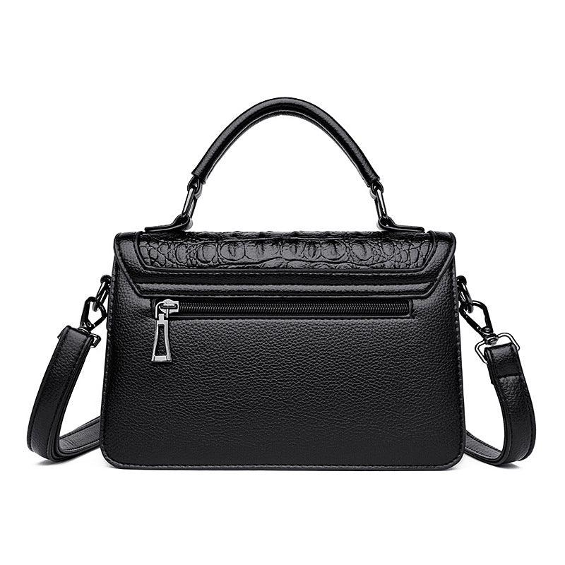 Women's Kelly Fashion Crocodile Pattern Korean Handbags