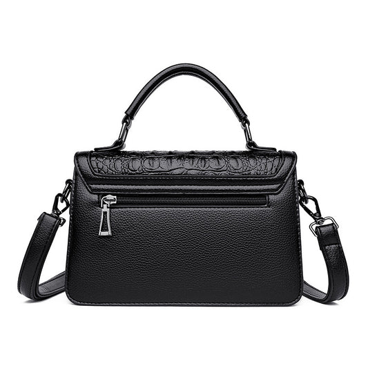 Women's Kelly Fashion Crocodile Pattern Korean Handbags