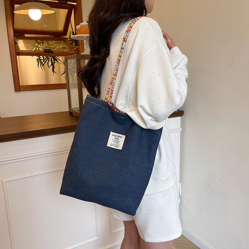 Women's Denim Popular Leisure Large Capacity Class Women's Shoulder Bag