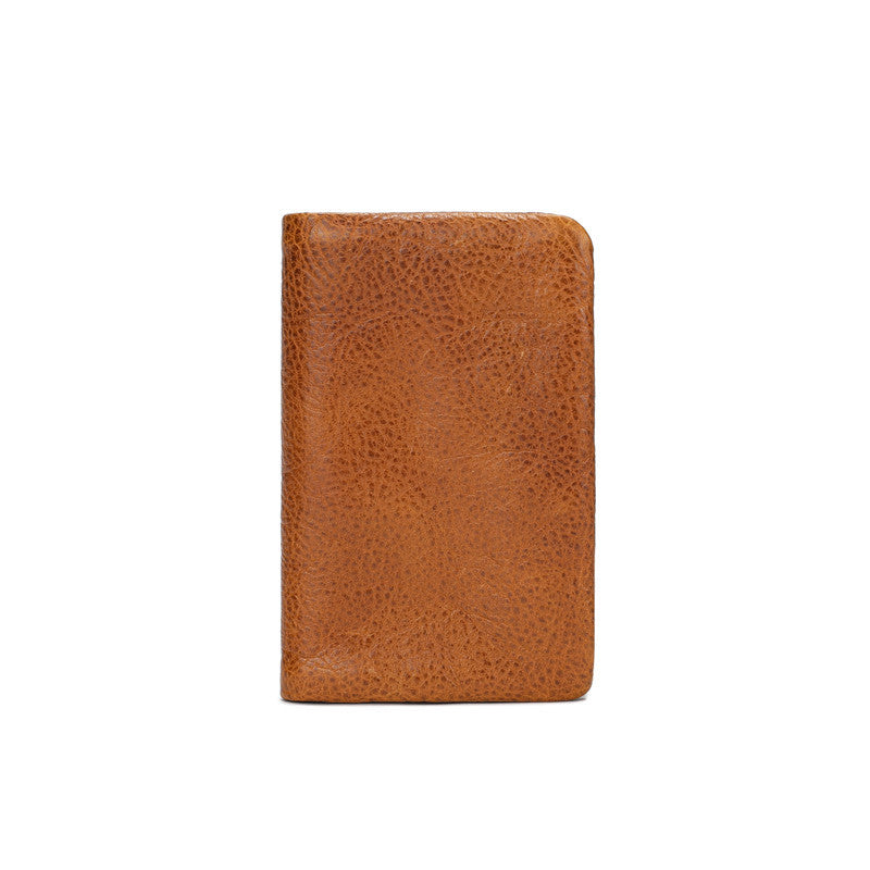 Men's Retro Vegetable Tanned Leather Cowhide Short Men's Wallets