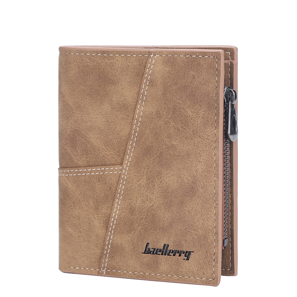 Men's Short Retro Multiple Slots Business Ticket Men's Wallet