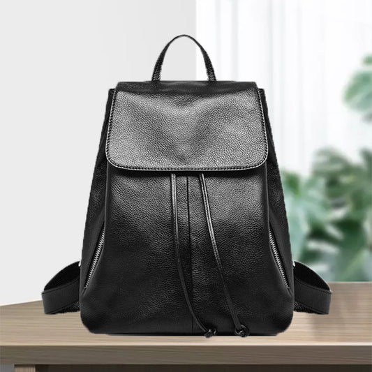 Women's Korean Style Trendy Genuine Leather First Backpacks