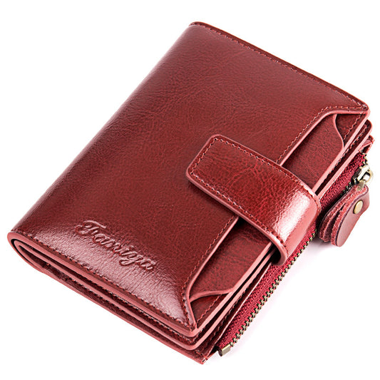 Women's Fanya Short Genuine Leather Compact Exquisite Purses