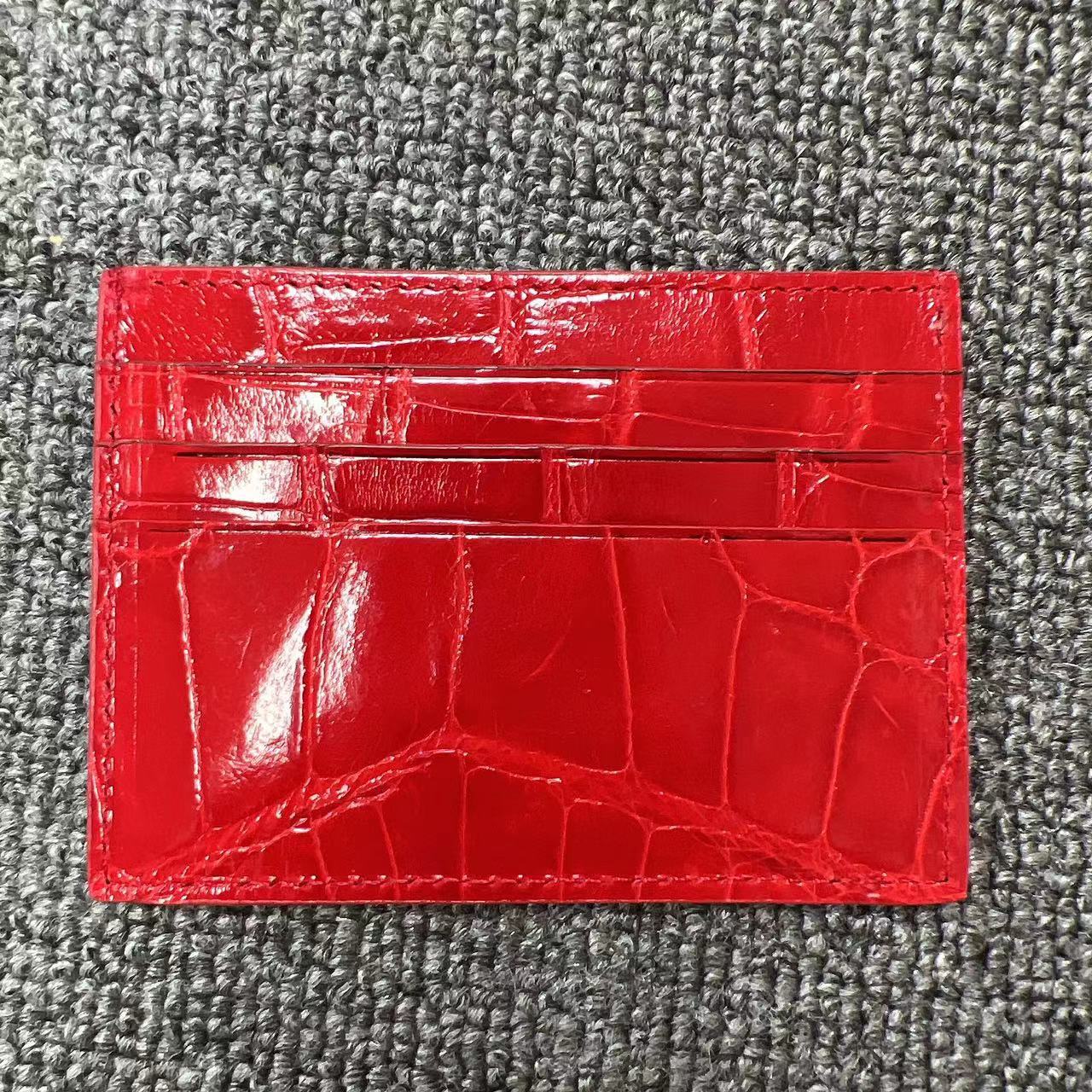 Women's & Men's & Crocodile Leather Fashion Multiple Slots Card Holder