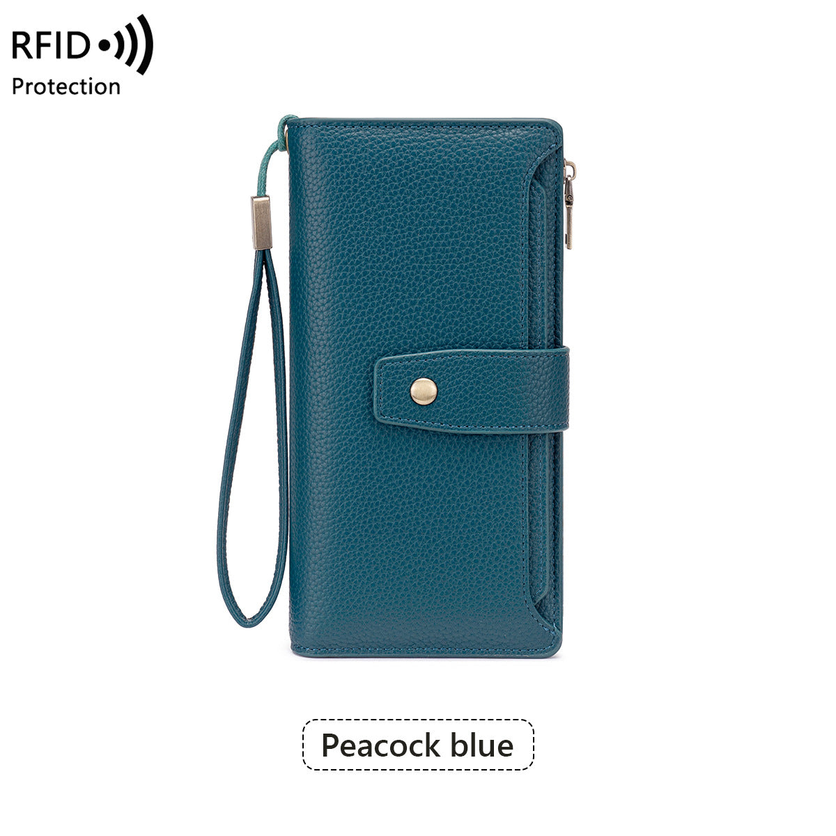 Women's Lychee Pattern Soft Leather Clutch Fashion Ladies Wallet