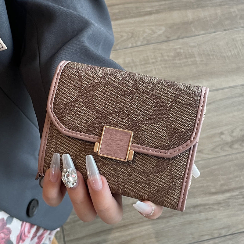 Women's Versatile Short Folding Design High Sense Ladies Wallet