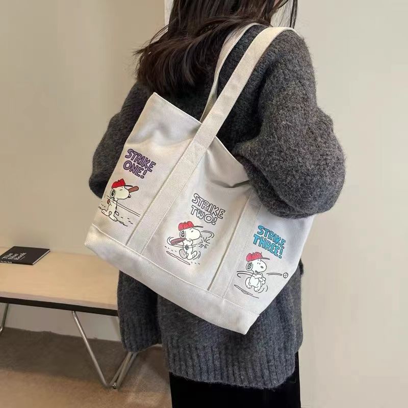 Women's Canvas Large Capacity Korean Fashion Portable Women's Shoulder Bag