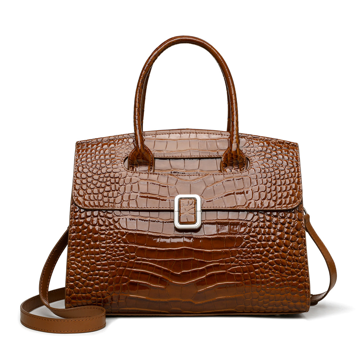 Women's Light Luxury Minority Expensive Daily Commuter Genuine Leather Crocodile Women's Handbag