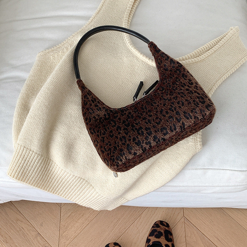 Women's Minority Design Leopard Print Autumn Moon Fashion Handbags
