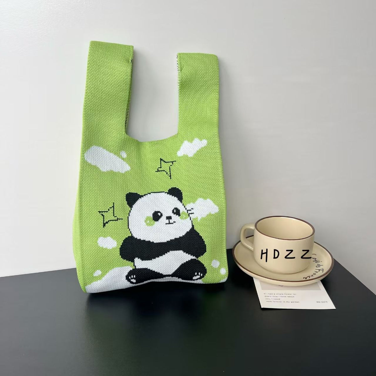 Women's Cute Panda Knitted Gift Niche High-grade Women's Handbag