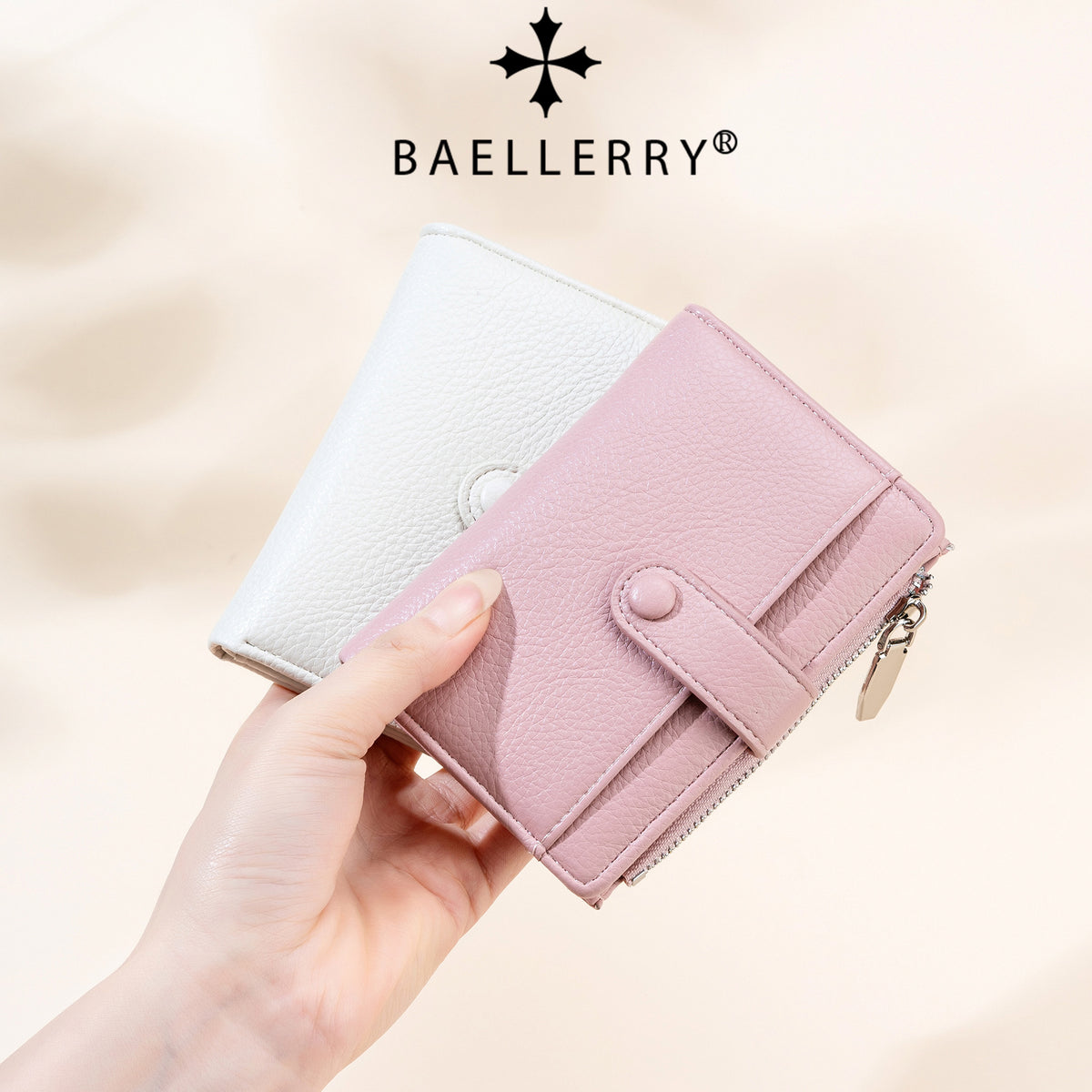 Women's Short Multiple Slots Solid Color Fashion High-grade Ladies Wallet