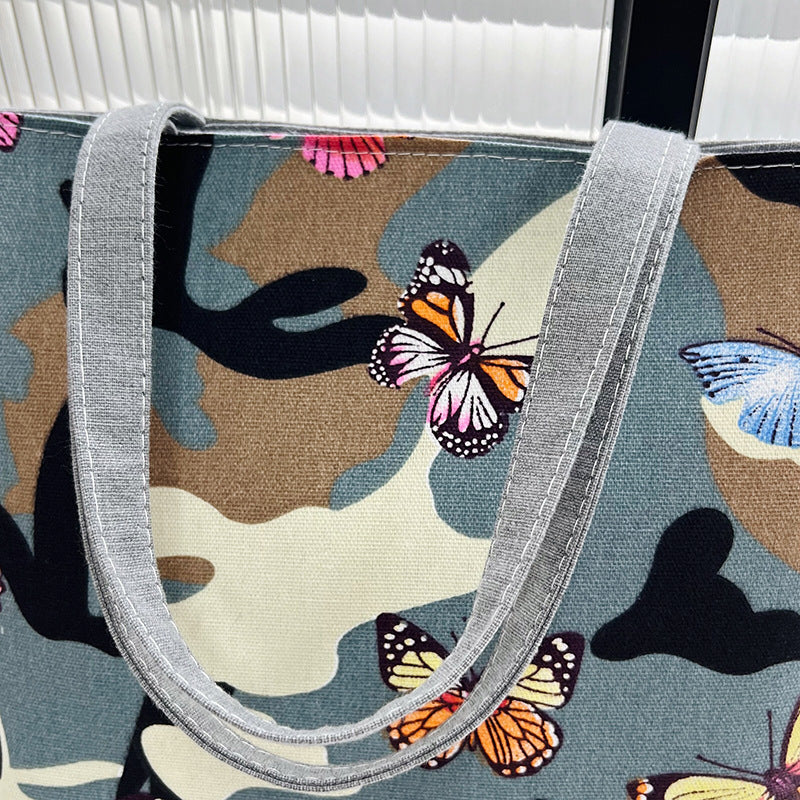 Women's Leisure Commute Canvas Printed Fashion Portable Bags