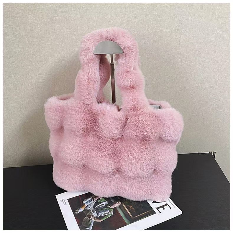 Plush Fashion Easy Matching Large Capacity Shoulder Bags