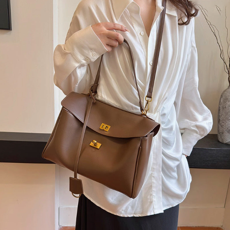 Women's Genuine Leather High-grade Underarm Commuter Kelly Crossbody Bags