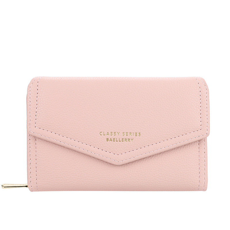 Women's Cute High-grade Short Multiple Slots Zipper Ladies Wallet