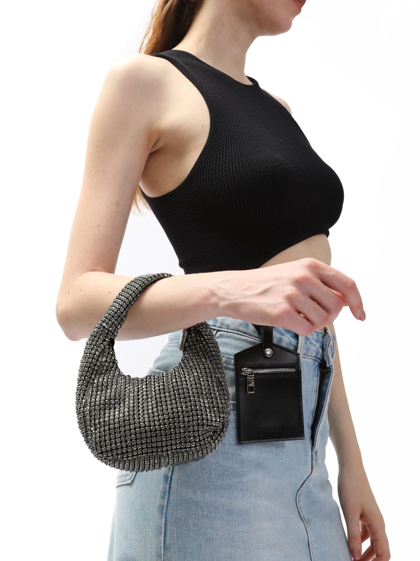 Super Rhinestone Sier Fashion Dinner Wedding Handbags