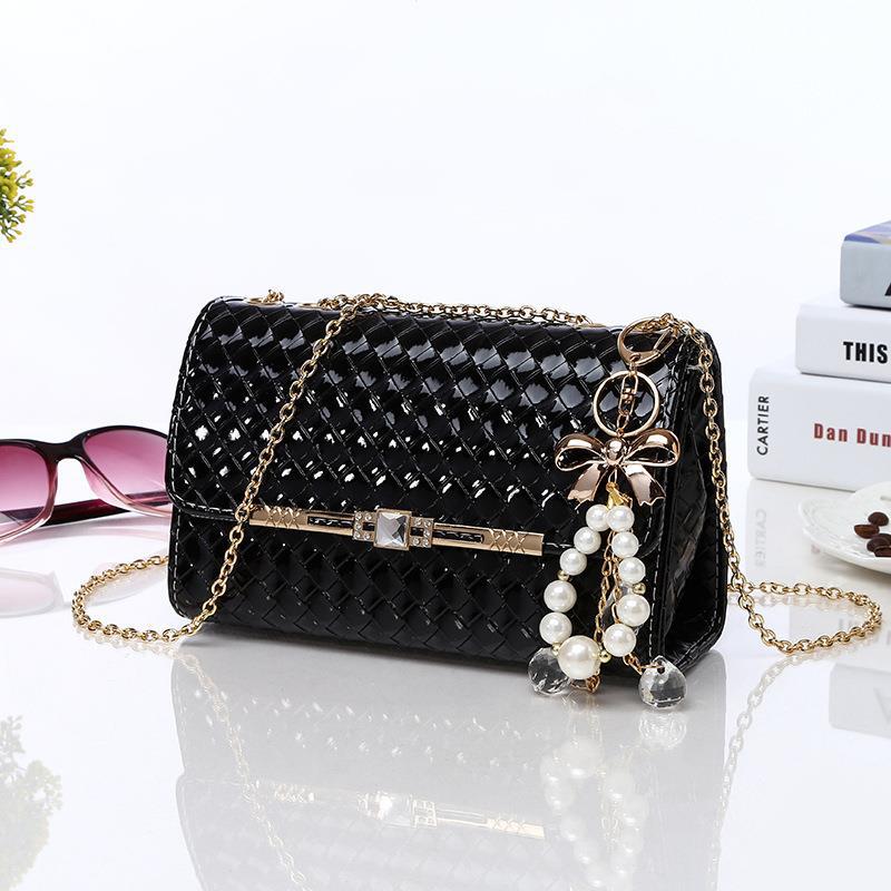 Women's Woven Simple Mini Versatile Chain Mobile Bags