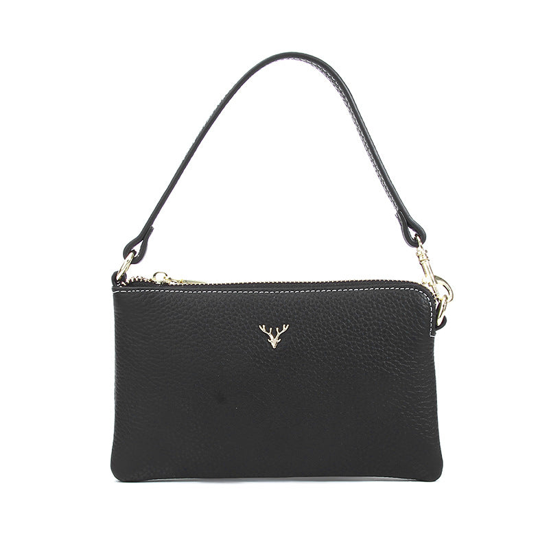 Women's Top Layer Cattlehide Leather Fashion Deer Head Bags