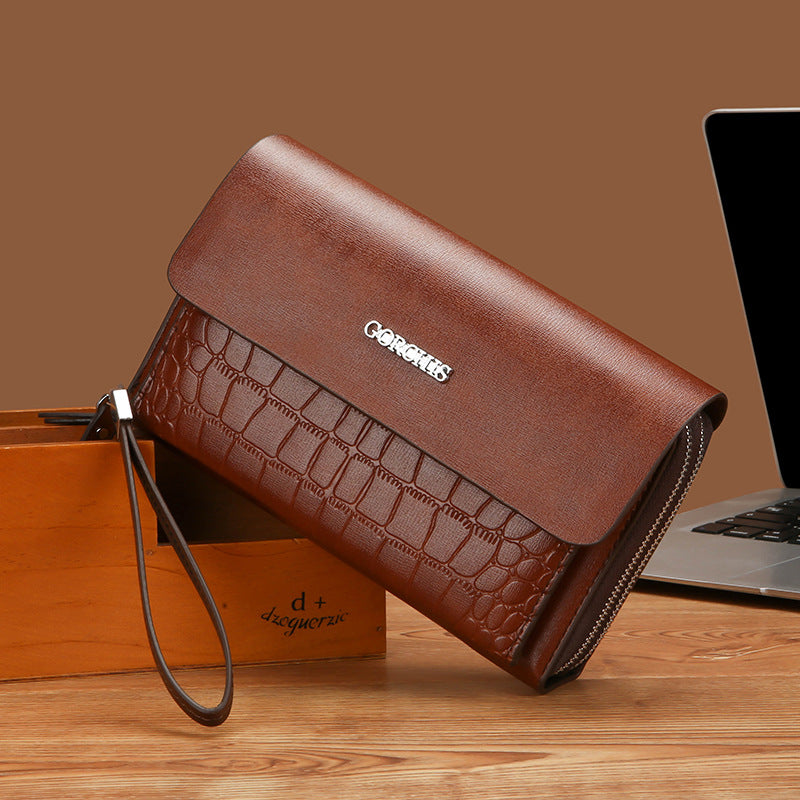 Men's Clutch Fashion Double Zip Large Capacity Men's Handbags