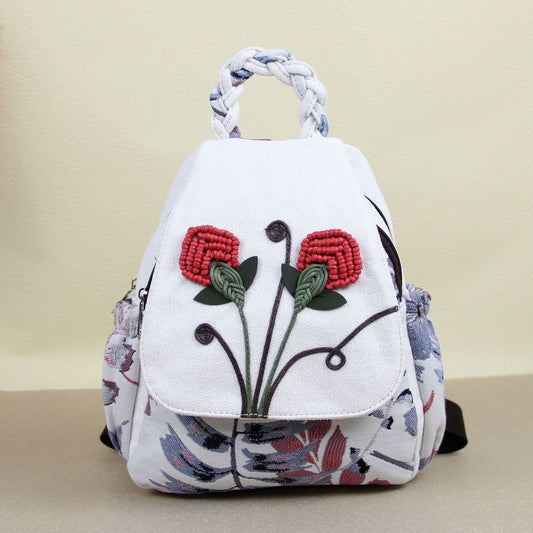 Weaving Ethnic Style Fresh Simple Fabric Backpacks