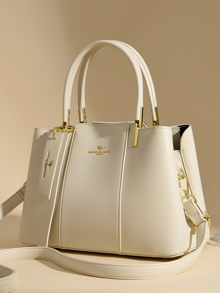 Women's Fashion Stitching Large Capacity Practical Temperament Handbags