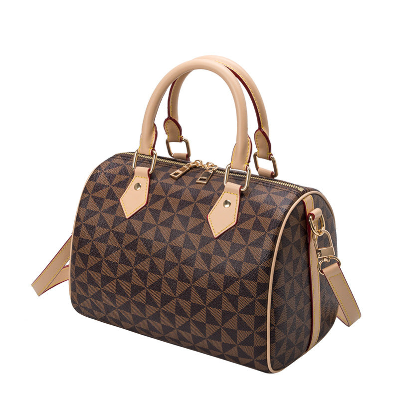 Women's Simple Easy To Match Boston Print Bags