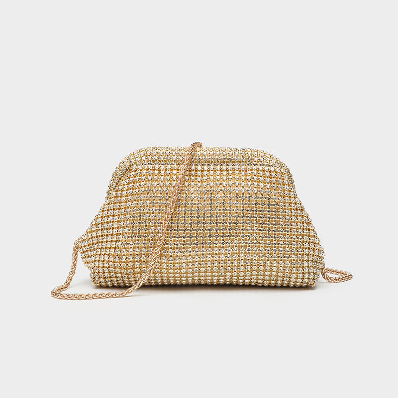 Women's Full Diamond Shiny Rhinestone Brick Dinner Handbags