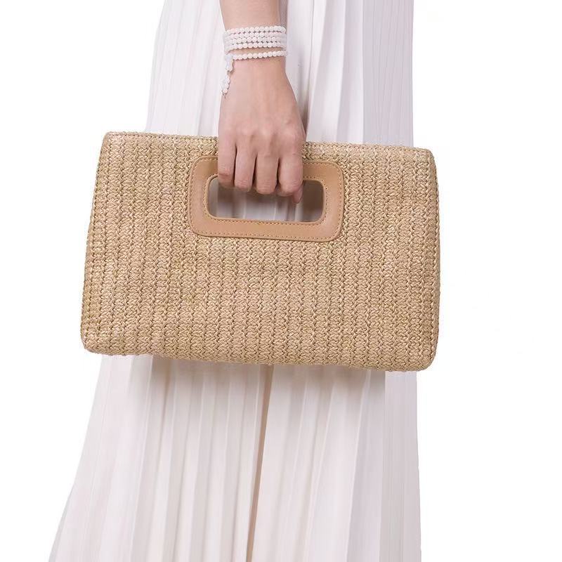 Women's Summer Popular Straw Woven Beach Fashion Women's Handbag