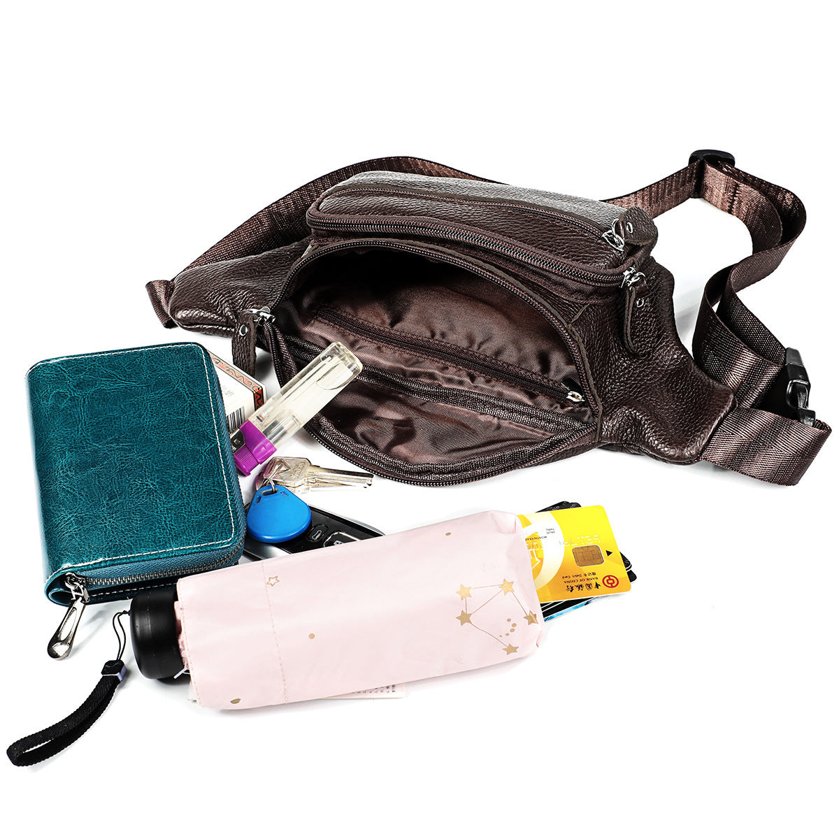 Men's Genuine Leather Storage Cowhide Work Dedicated Bags